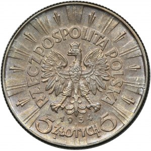 Piłsudski, 5 złotych 1934