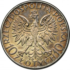 Głowa Kobiety, 10 złotych Warszawa 1932