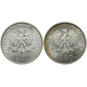 Zestaw, 1.000 złotych 1982 Jan Paweł II (2 szt.)