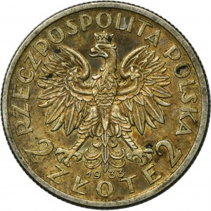 Głowa Kobiety, 2 złote 1933