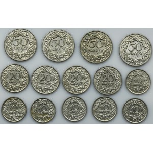 Zestaw, 10-50 groszy 1923 (14 szt.)