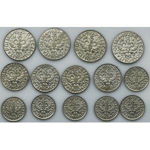 Zestaw, 10-50 groszy 1923 (14 szt.)