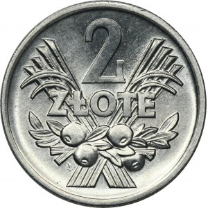 2 złote 1970 Jagody - zaokrąglony daszek - świeży stempel
