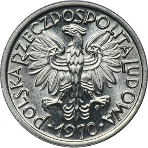 2 złote 1970 Jagody - zaokrąglony daszek - świeży stempel
