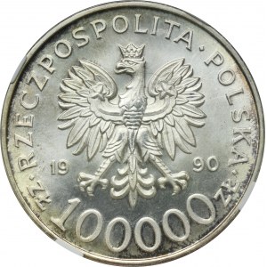 100.000 złotych 1990 Solidarność - TYP A