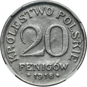 Kingdom of Poland, 20 pfennig 1918