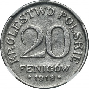 Kingdom of Poland, 20 pfennig 1918