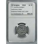 Kingdom of Poland, 20 pfennig 1918
