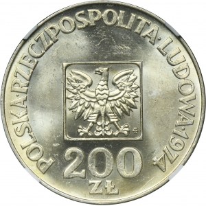 200 złotych 1974 XXX Lat PRL - NGC MS63