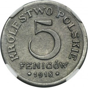 Polish Kingdom, 5 pfennig 1918