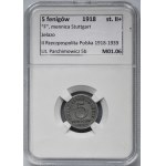 Polish Kingdom, 5 pfennig 1918