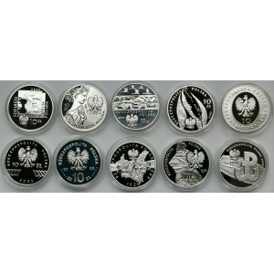 Zestaw, 10 złotych 2003-2011 (10 szt.)