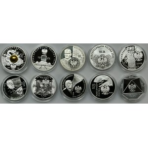 Zestaw, 10 złotych 2004-2009 (10 szt.)