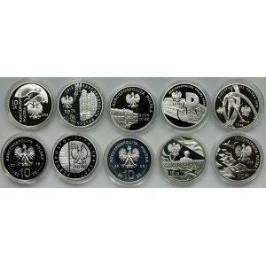 Zestaw, 10 złotych 2005-2012 (10 szt.)