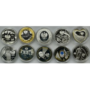 Zestaw, 10 złotych 2001-2012 (10 szt.)