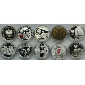 Zestaw, 10 złotych 2008-2012 (10 szt.)