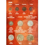 Set, Polish Circulation Coins of the Second Republic 1934-1939 (34 pieces).