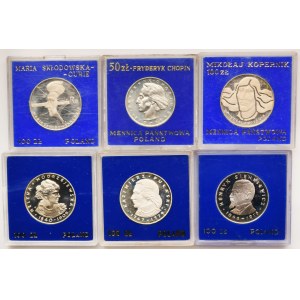 Zestaw, 50-100 złotych 1972-1977 (6 szt.)