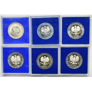 Zestaw, 100 złotych 1973-1977 (6 szt.)