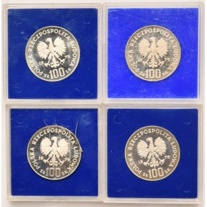 Zestaw, 100 złotych 1975 (4 szt.)