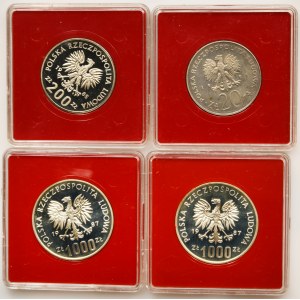 Zestaw, PRÓBY PRL, 20-1.000 złotych 1981-1987 (4 szt.)