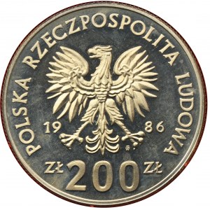 PRÓBA, 200 złotych 1986 Ochrona Środowiska - Głowa Sowy