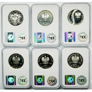 Zestaw, 10 złotych 1998-2000 (6 szt.) - GCN