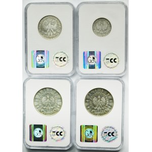 Zestaw, II RP, 2-10 złotych 1933-1936 (4 szt.) - GCN