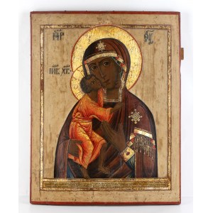 Russian icon depicting Our Lady of Feodorov - 19th century