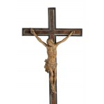 Italian wood and tortoiseshell crucifix - 18th century