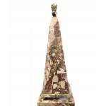 A pair of neoclassical marble and gilded bronze monumental obelisks - Sicily 19th century