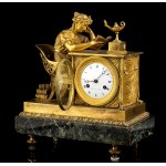 Bronze mantel clock The Reader - France, 19th century, signed SCHÜLLER A PARIS