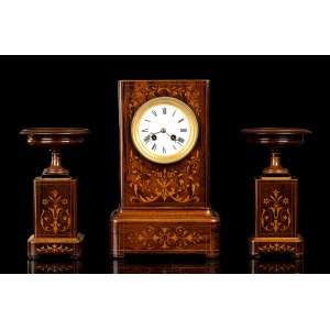 Charles X Rosewood mantle clock - France, 19th century signed JAPY FRÈRES