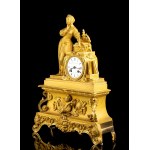 Bronze mantel clock - France, Paris 19th century, signed CONSTANTINE LOUISE DETOUCHE (1810-1899)