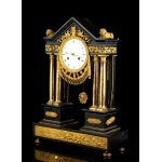 Bronze and marble mantle clock - France, Paris 18th century, signed GREBER