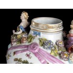 Pair of porcelain vases - Germany Saxony, 19th century, mark of POTSCHAPPEL (FREITAL-POTSCHAPPEL)
