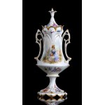 DRESDA porcelain lidded vase - mid-19th century