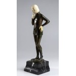 German bronze sculpture of a male figure - signed SCHTIMPE