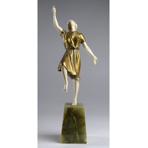 French bronze sculpture depicting a dancer - signed A. ALLIOT