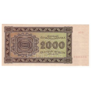 Czechoslovakia 2000 Korun 1945