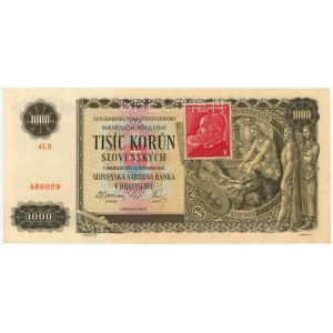 Czechoslovakia 1000 korun 1940 (1945) Specimen