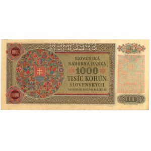 Czechoslovakia 1000 korun 1940 (1945) Specimen