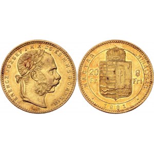 Hungary 8 Forint / 20 Francs 1881 KB