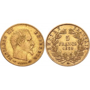 France 5 Francs 1859 A