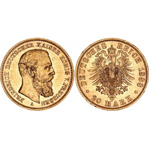 Germany - Empire Prussia 20 Mark 1888 A