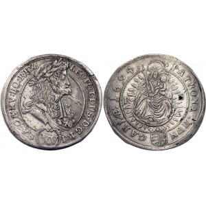 Hungary 15 Krajczar 1694 KB Flan Defect Error