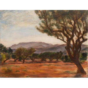 Józef Pankiewicz (1866 Lublin - 1940 Marseille), Provenzalische Landschaft mit Olivenhain
