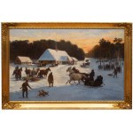 Karol Wierusz-Kowalski (1869 Warsaw - 1953 Poznań), Hunting trip, 1924.