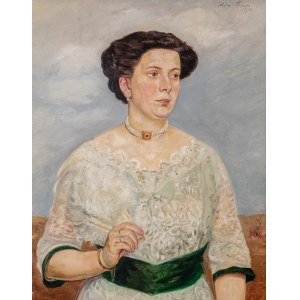 Wlastimil Hofman (1881 Prague - 1970 Szklarska Poreba), Portrait of a lady (Mrs. General), 1915.