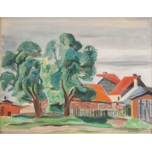 Maria Ewa Lunkiewicz-Rogoyska (1895 Kudryńce-1967 Warsaw), Landscape from Rewa